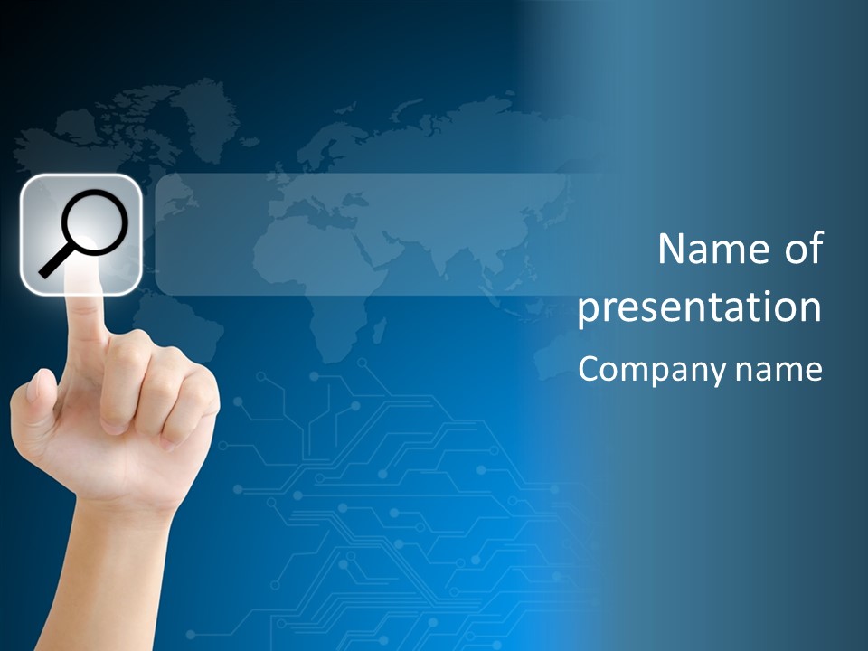 Hand Tech Pressing PowerPoint Template