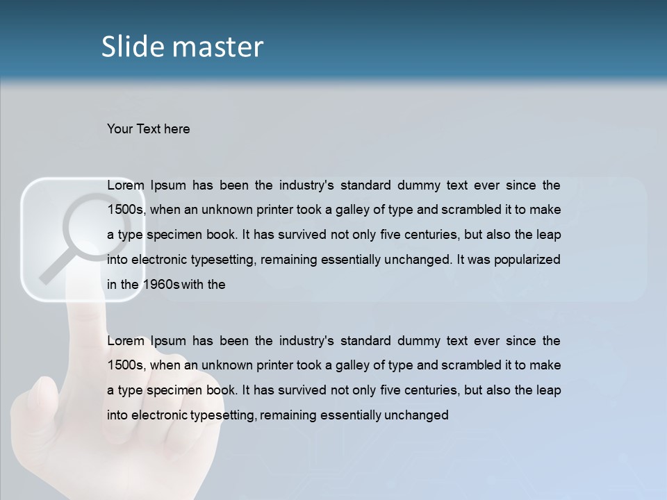 Hand Tech Pressing PowerPoint Template