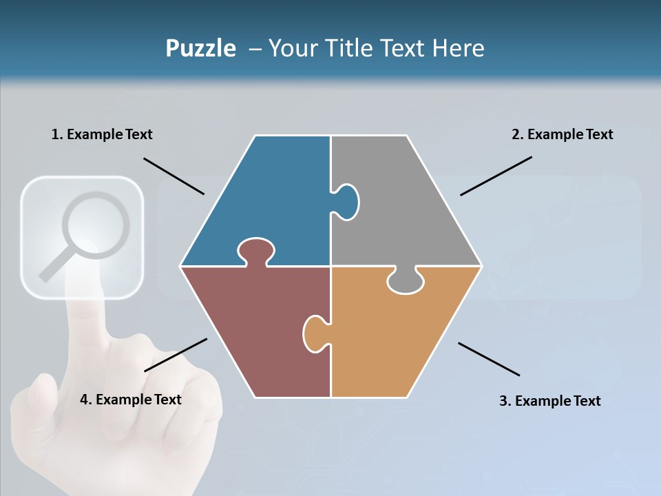 Hand Tech Pressing PowerPoint Template