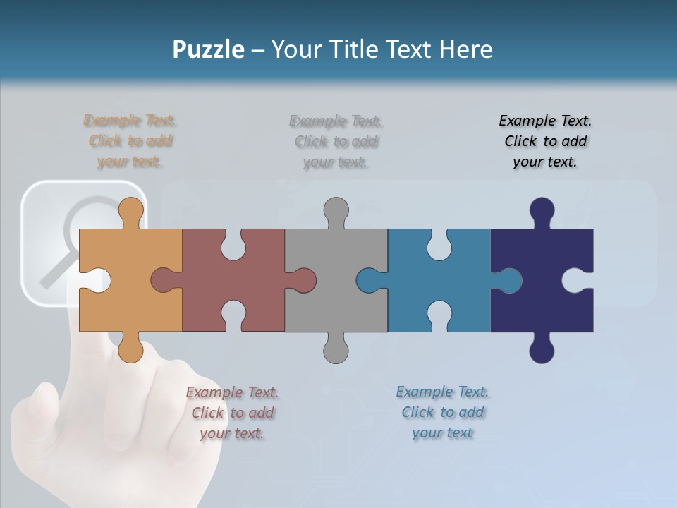 Hand Tech Pressing PowerPoint Template