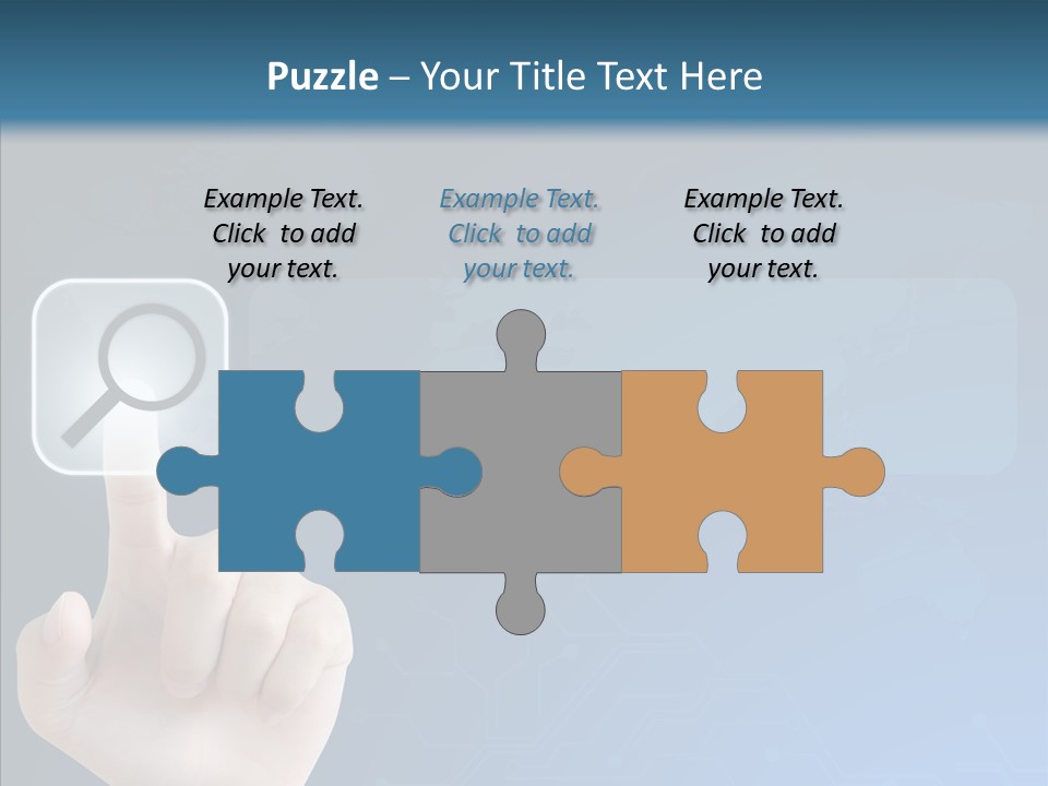 Hand Tech Pressing PowerPoint Template