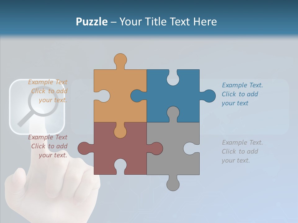 Hand Tech Pressing PowerPoint Template