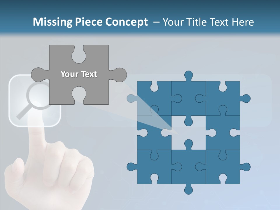 Hand Tech Pressing PowerPoint Template