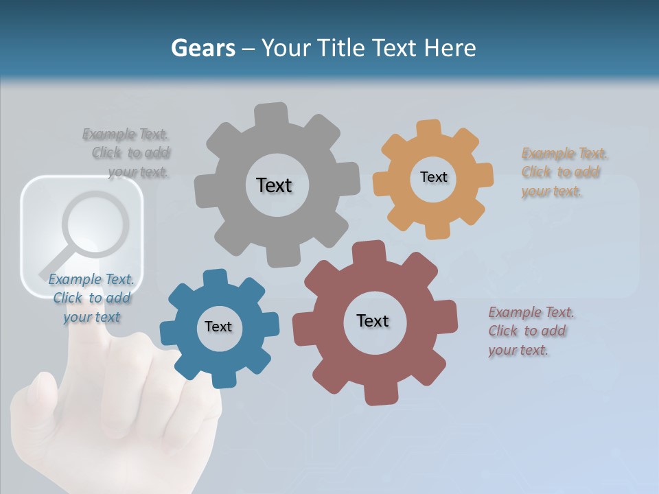 Hand Tech Pressing PowerPoint Template