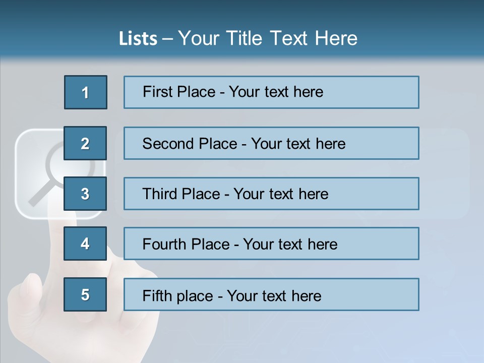 Hand Tech Pressing PowerPoint Template