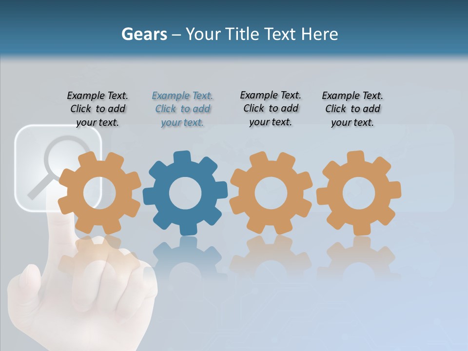 Hand Tech Pressing PowerPoint Template