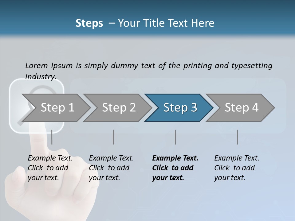Hand Tech Pressing PowerPoint Template