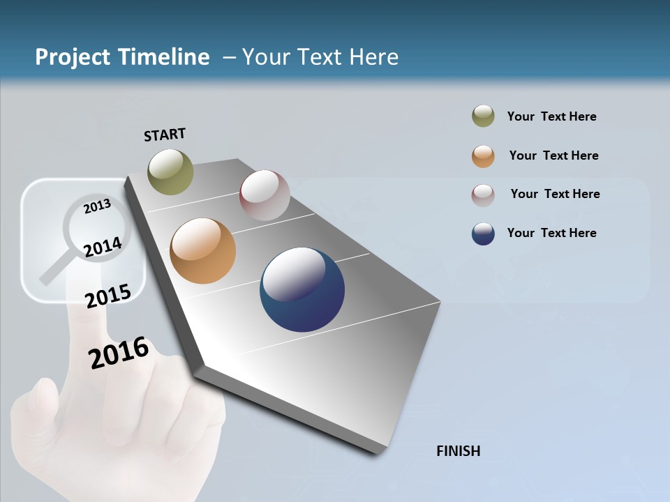 Hand Tech Pressing PowerPoint Template