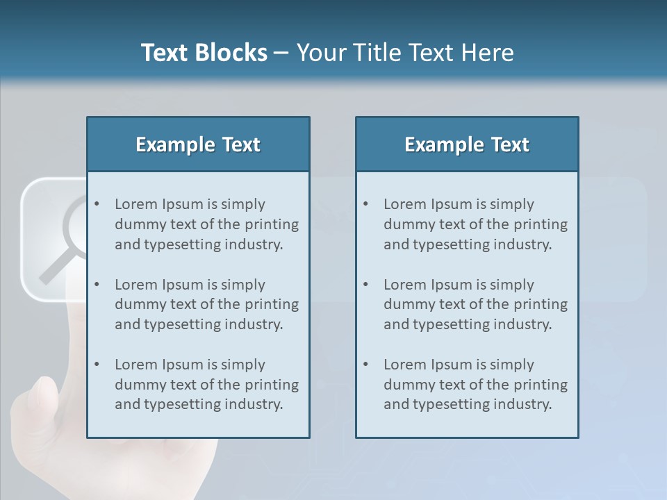 Hand Tech Pressing PowerPoint Template
