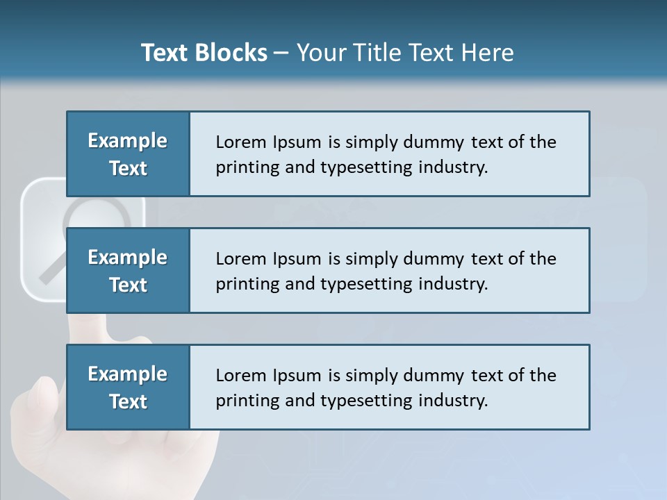 Hand Tech Pressing PowerPoint Template
