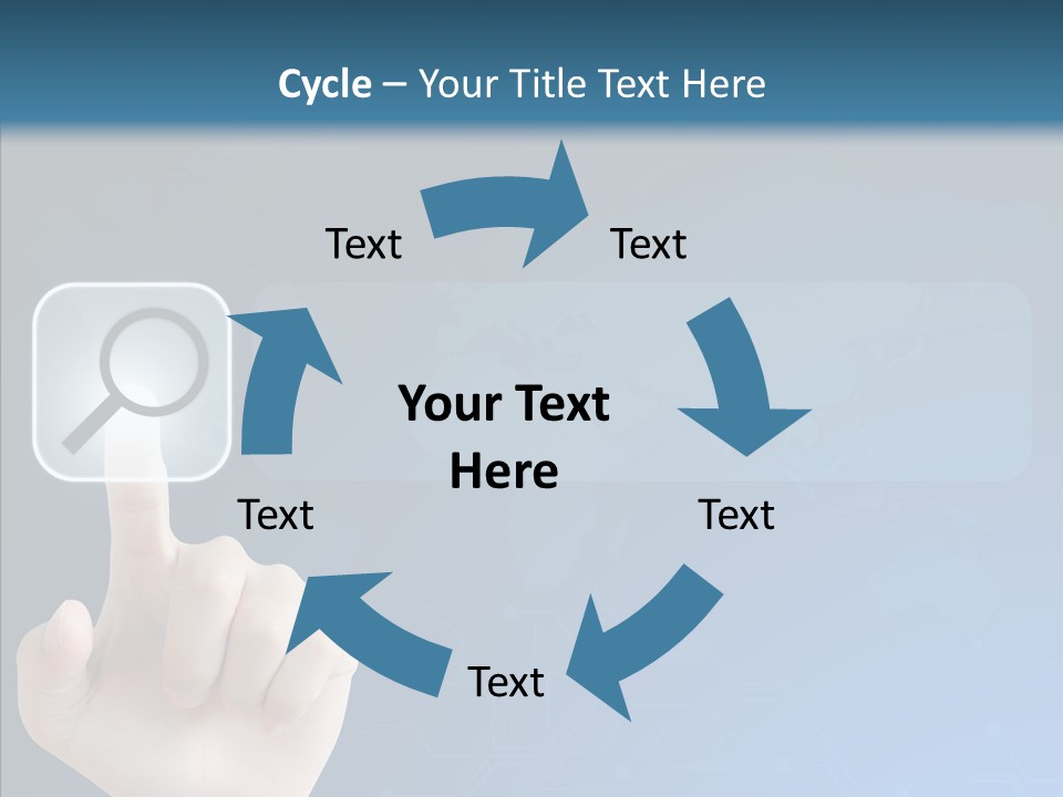 Hand Tech Pressing PowerPoint Template