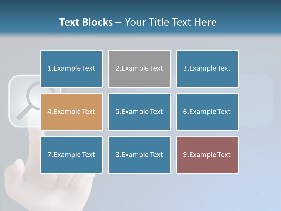 Hand Tech Pressing PowerPoint Template
