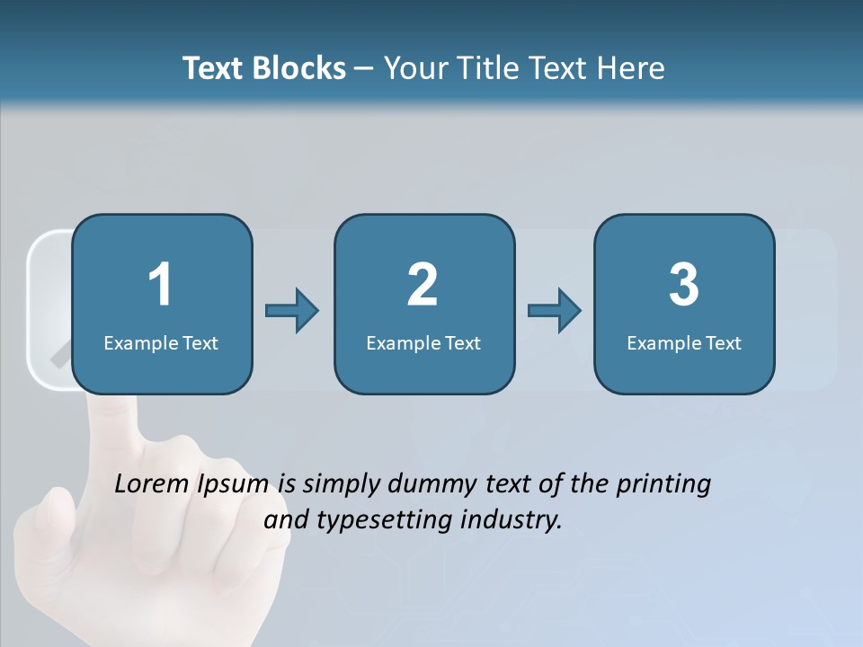 Hand Tech Pressing PowerPoint Template