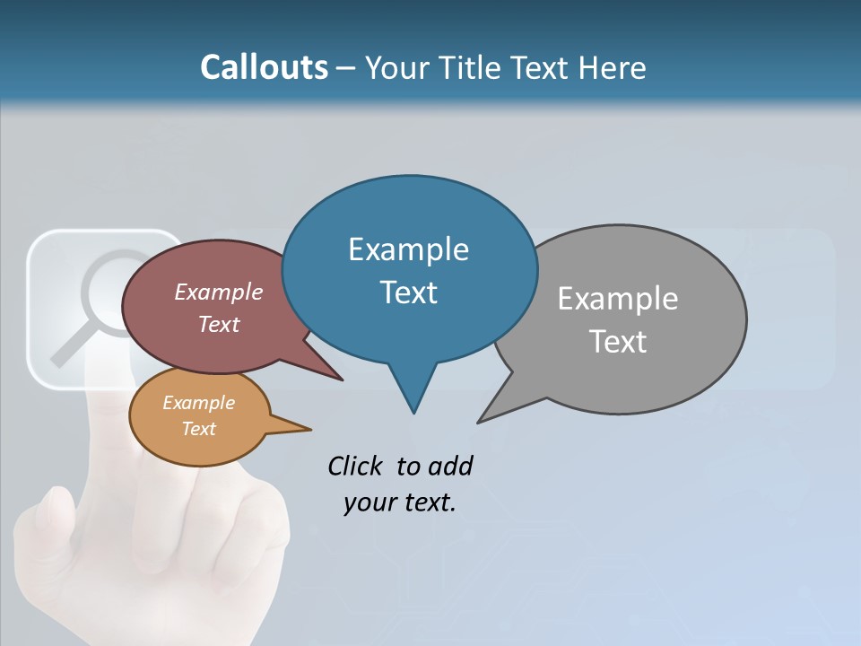 Hand Tech Pressing PowerPoint Template