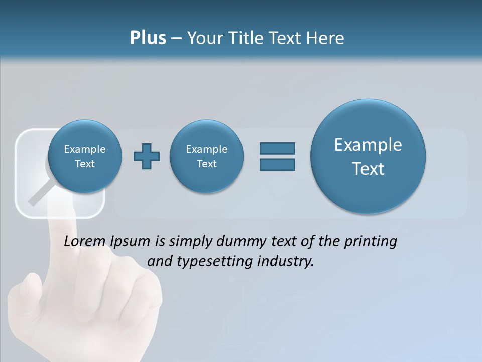 Hand Tech Pressing PowerPoint Template