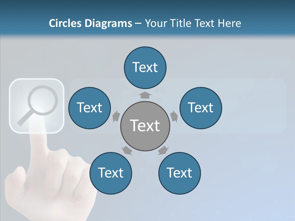 Hand Tech Pressing PowerPoint Template