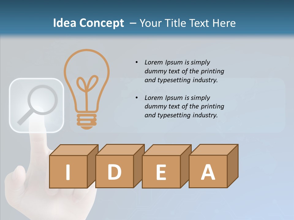 Hand Tech Pressing PowerPoint Template