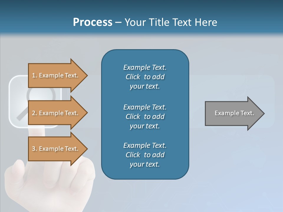 Hand Tech Pressing PowerPoint Template