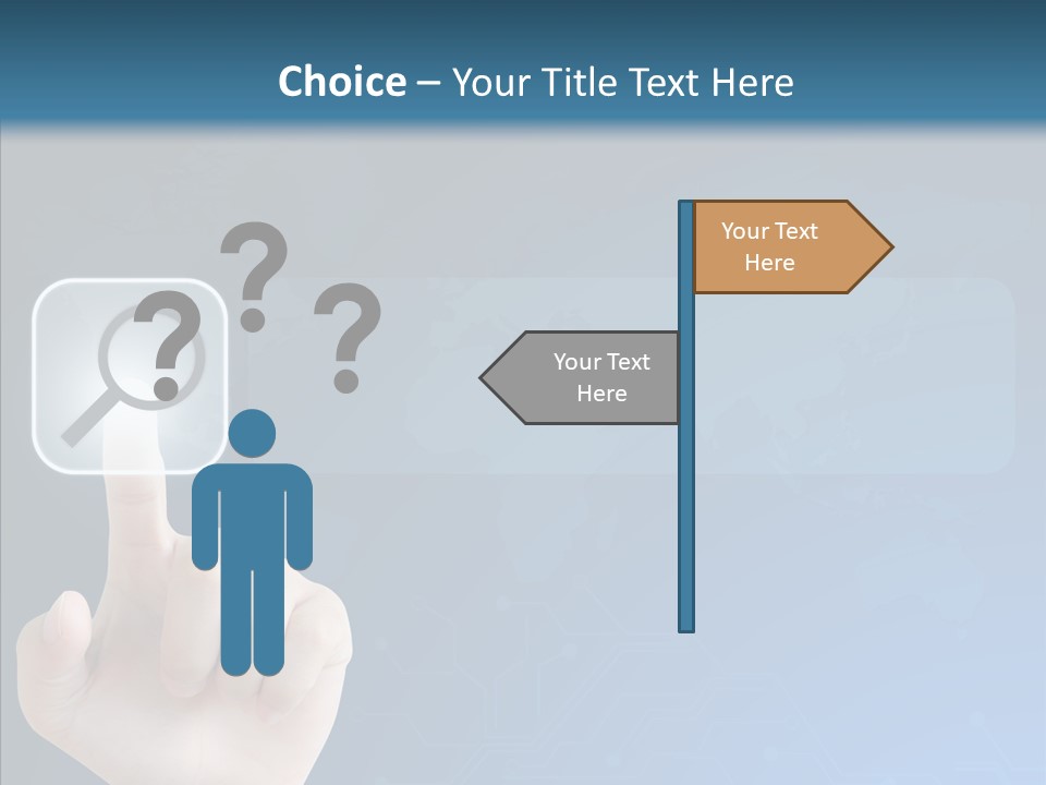 Hand Tech Pressing PowerPoint Template