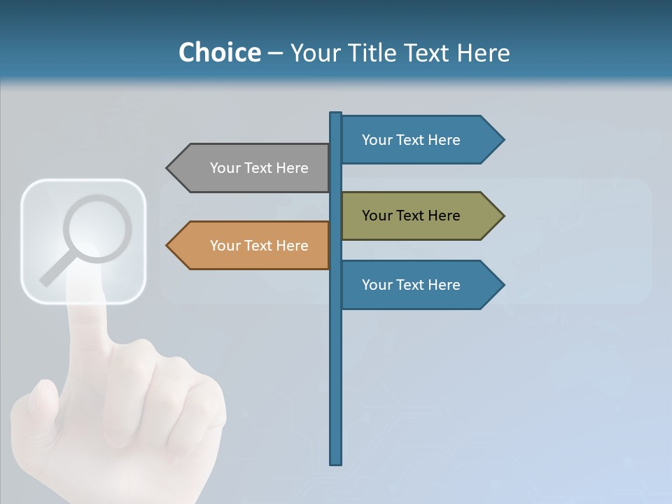 Hand Tech Pressing PowerPoint Template