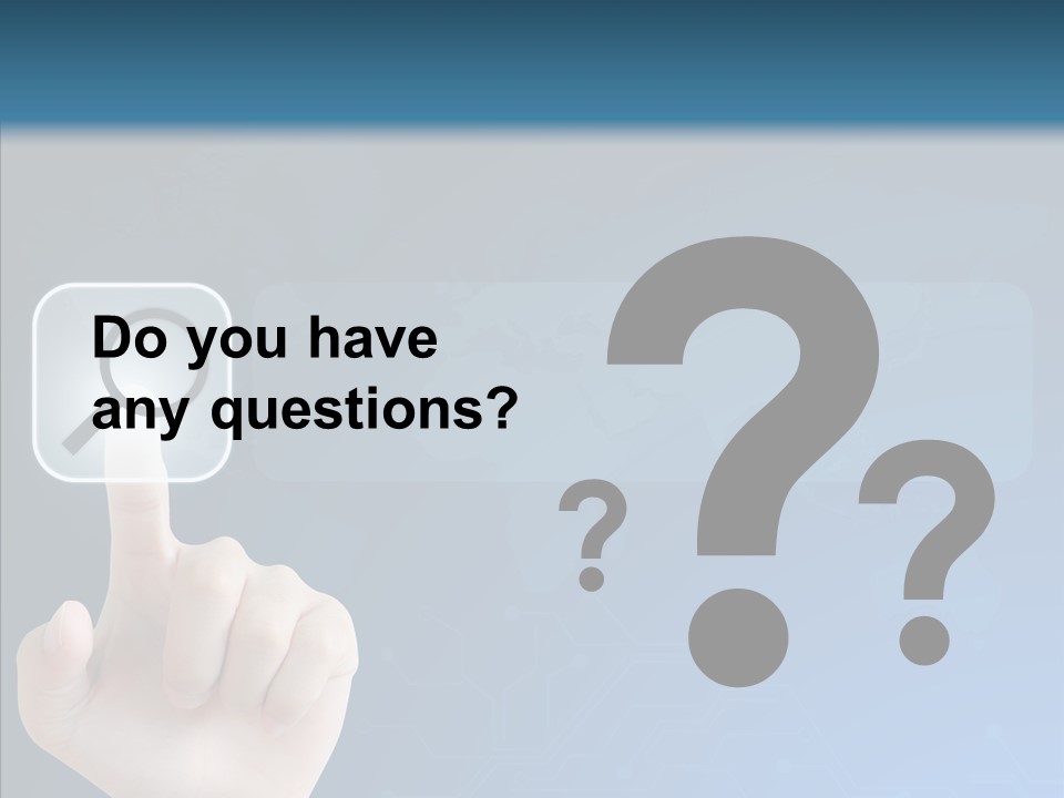 Hand Tech Pressing PowerPoint Template