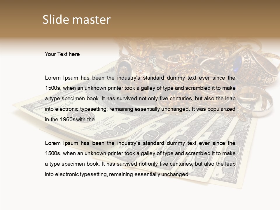 Used Pile Coin PowerPoint Template