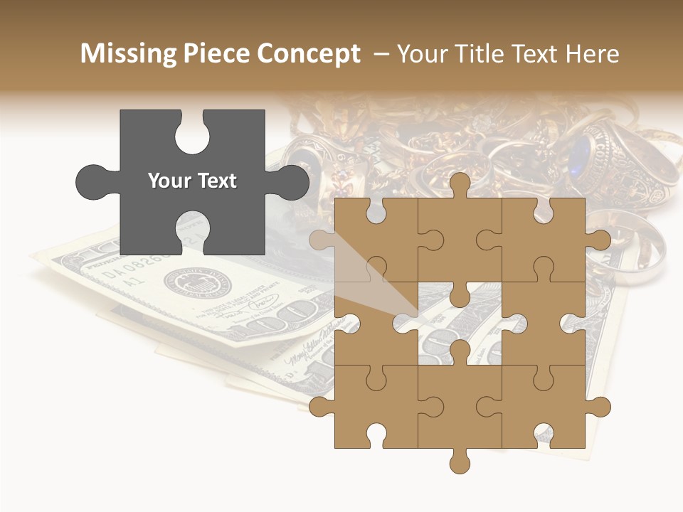 Used Pile Coin PowerPoint Template