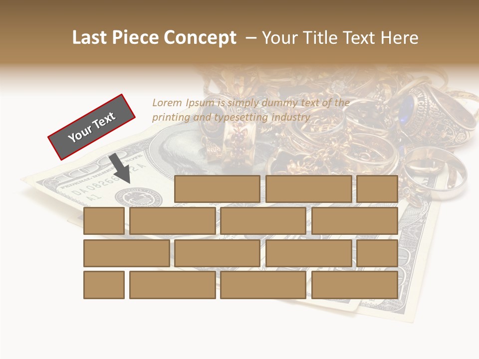 Used Pile Coin PowerPoint Template