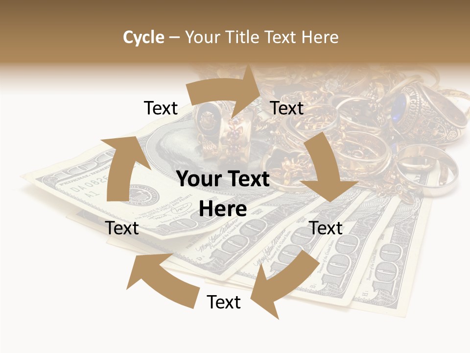 Used Pile Coin PowerPoint Template