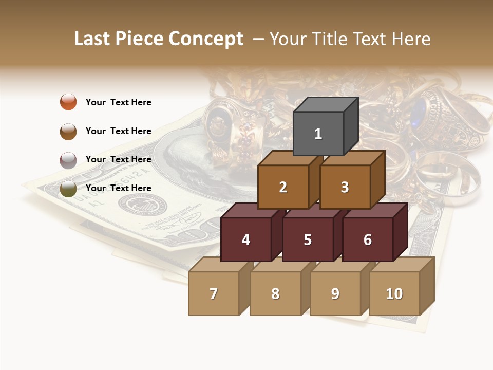 Used Pile Coin PowerPoint Template