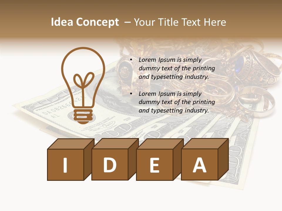 Used Pile Coin PowerPoint Template