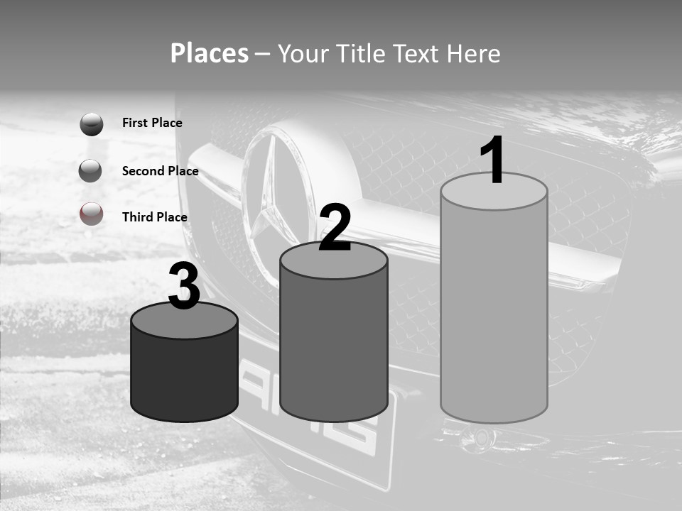 A Mercedes Car Parked On The Side Of The Road PowerPoint Template