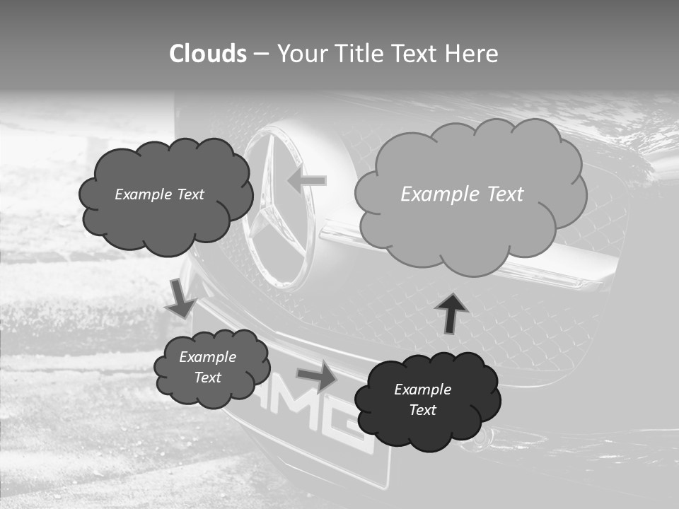 A Mercedes Car Parked On The Side Of The Road PowerPoint Template