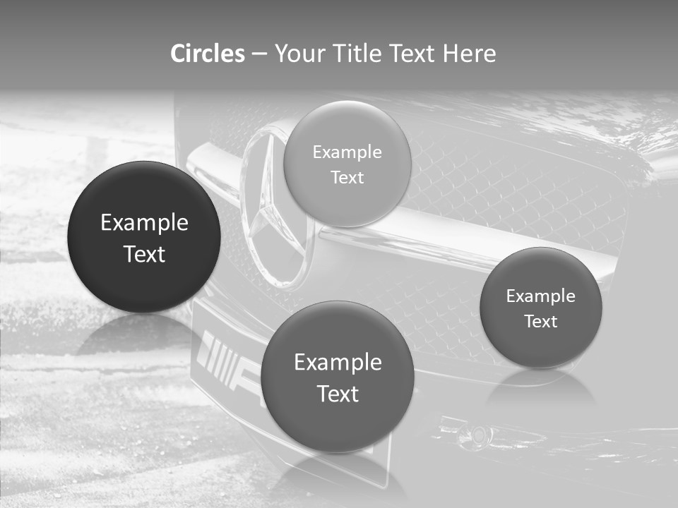 A Mercedes Car Parked On The Side Of The Road PowerPoint Template