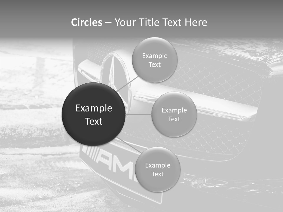 A Mercedes Car Parked On The Side Of The Road PowerPoint Template