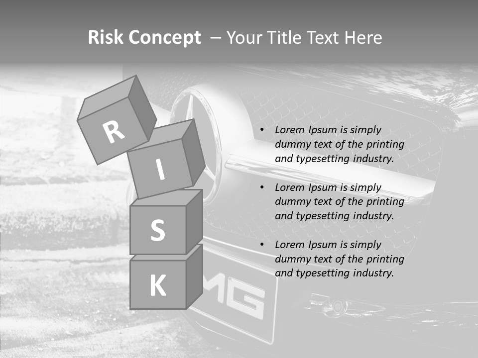 A Mercedes Car Parked On The Side Of The Road PowerPoint Template