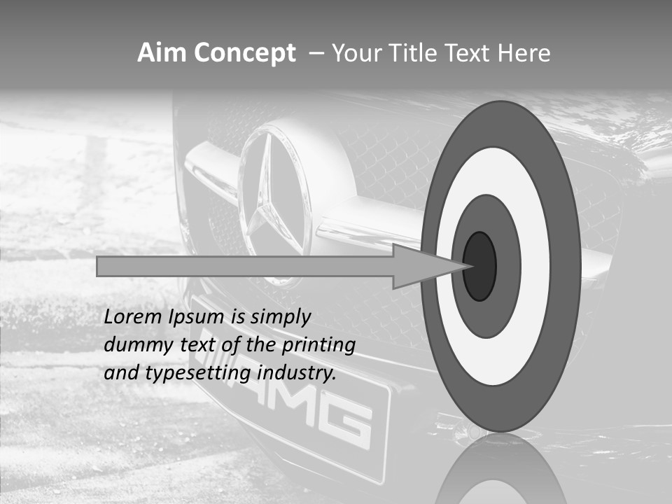 A Mercedes Car Parked On The Side Of The Road PowerPoint Template