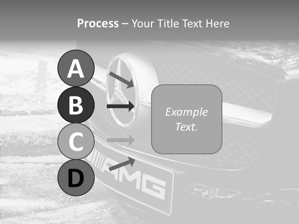 A Mercedes Car Parked On The Side Of The Road PowerPoint Template