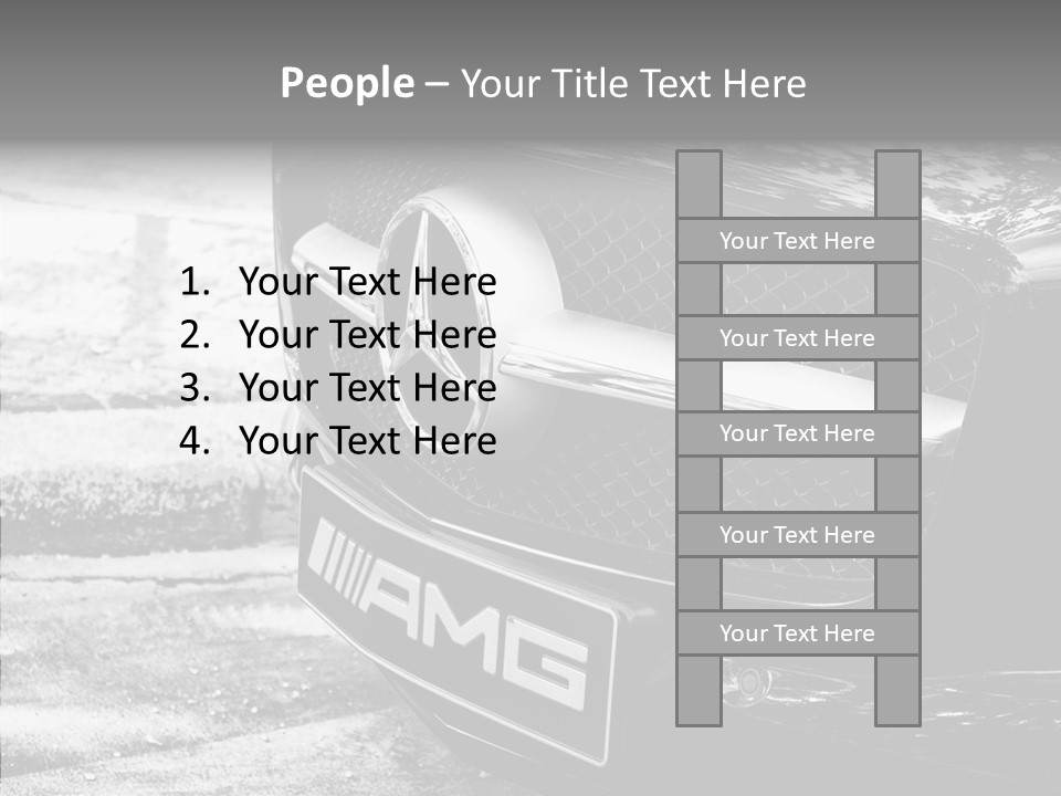 A Mercedes Car Parked On The Side Of The Road PowerPoint Template