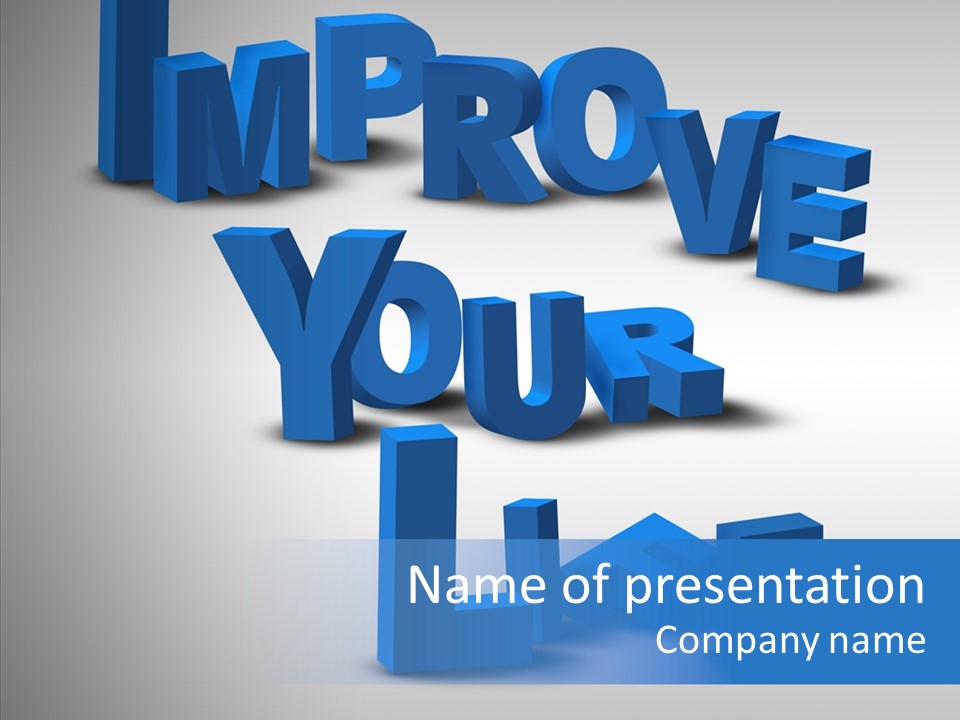 Blue Positive White PowerPoint Template