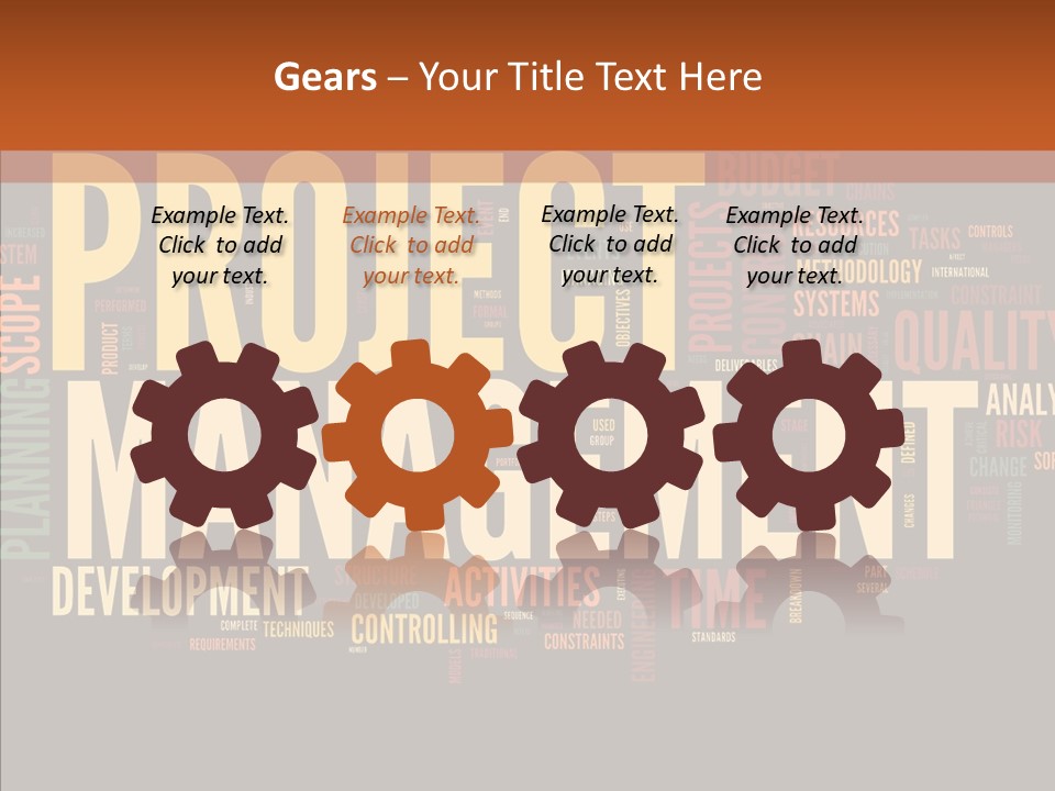 A Word Cloud With The Words Project Management Written In It PowerPoint Template