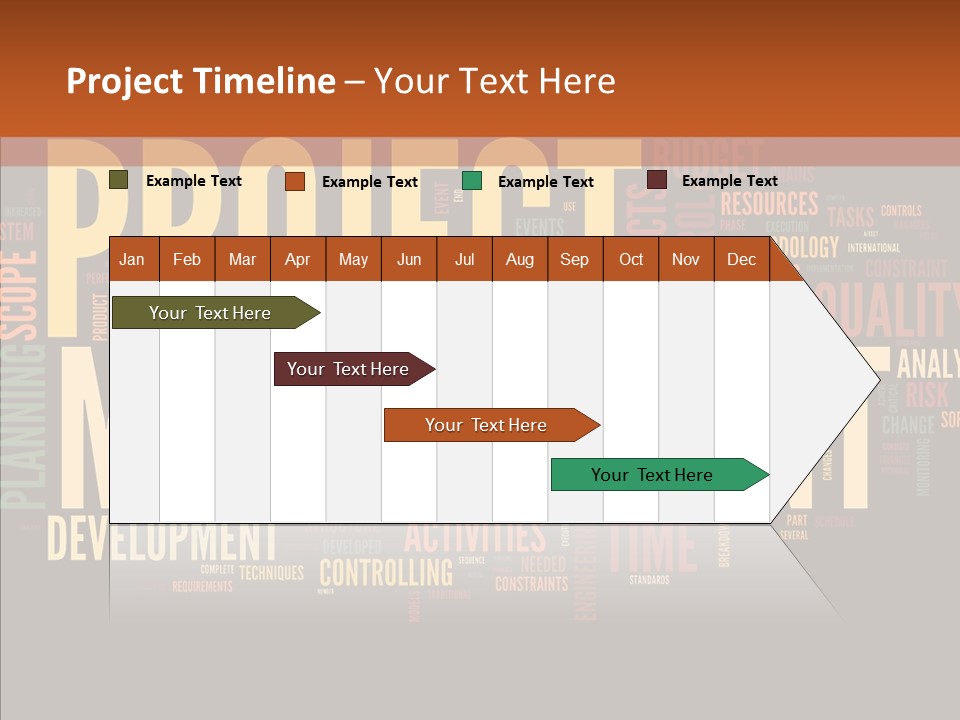 A Word Cloud With The Words Project Management Written In It PowerPoint Template