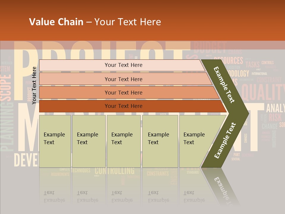 A Word Cloud With The Words Project Management Written In It PowerPoint Template