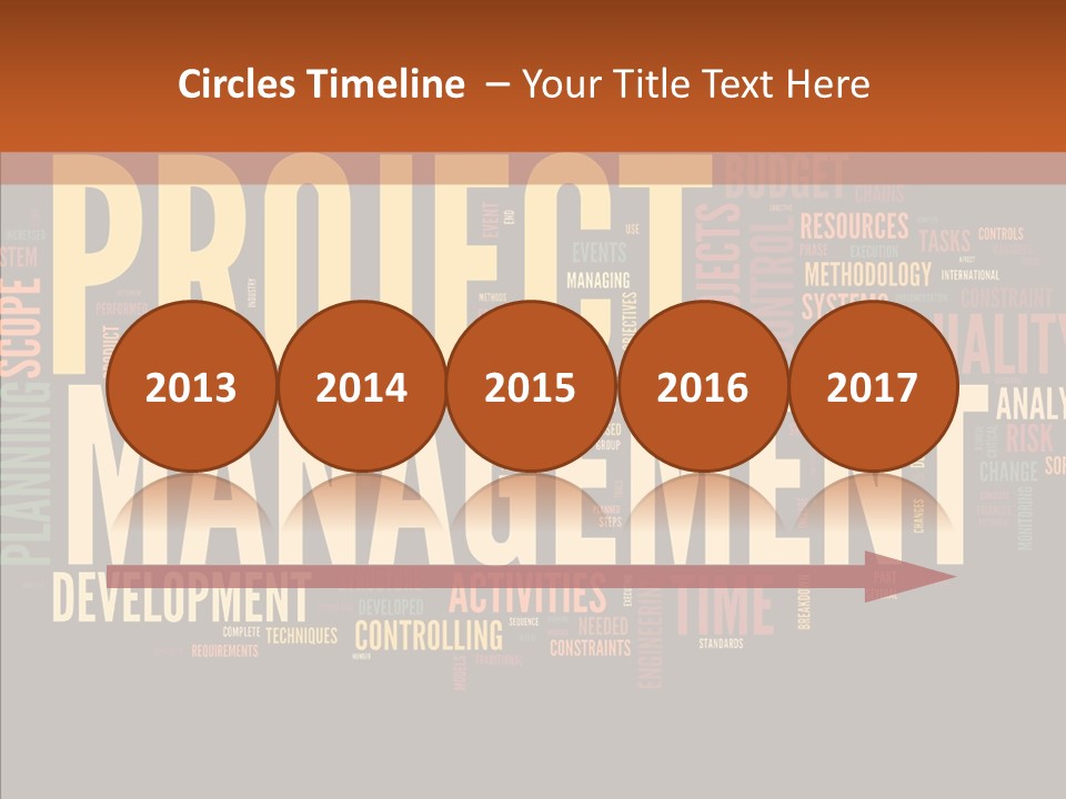 A Word Cloud With The Words Project Management Written In It PowerPoint Template