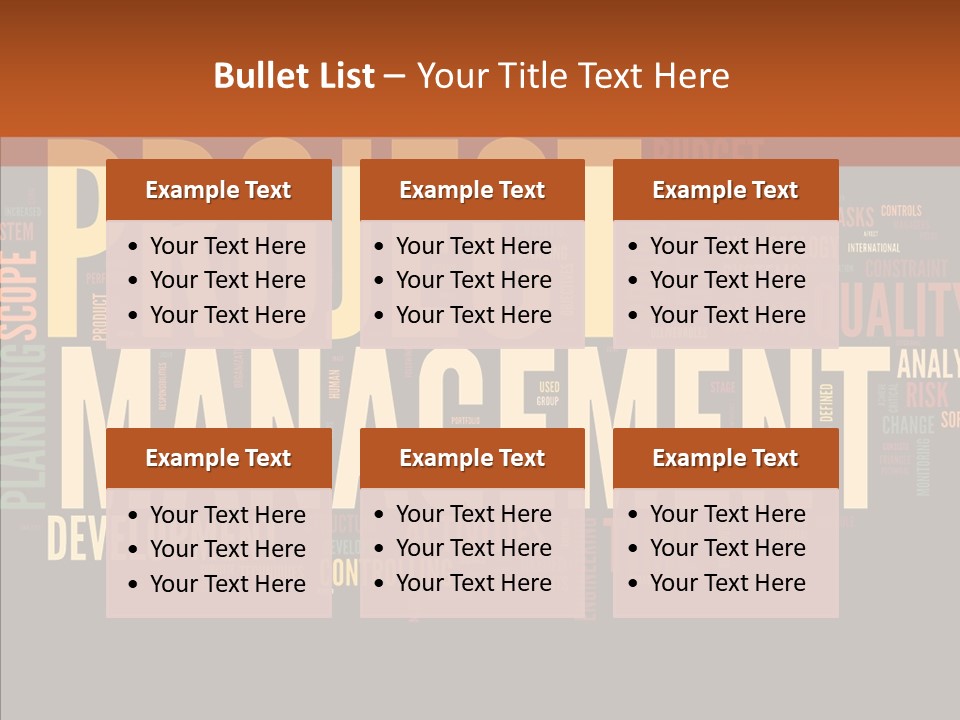 A Word Cloud With The Words Project Management Written In It PowerPoint Template