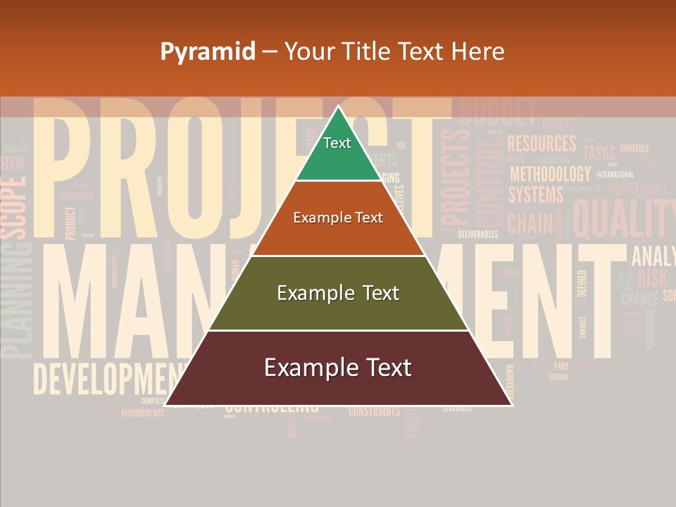A Word Cloud With The Words Project Management Written In It PowerPoint Template