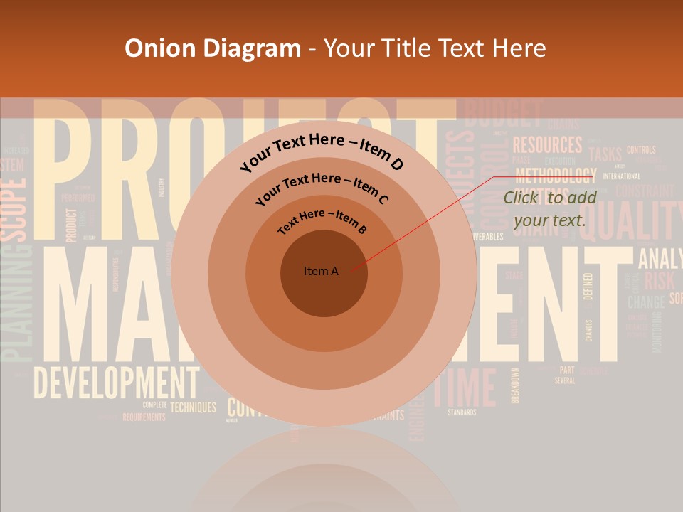 A Word Cloud With The Words Project Management Written In It PowerPoint Template