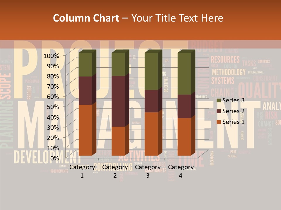 A Word Cloud With The Words Project Management Written In It PowerPoint Template