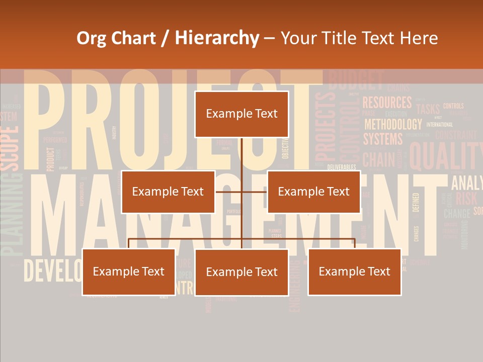 A Word Cloud With The Words Project Management Written In It PowerPoint Template