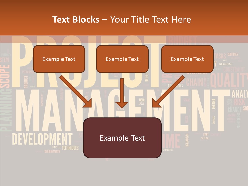 A Word Cloud With The Words Project Management Written In It PowerPoint Template